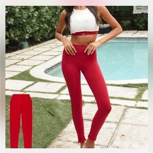 SET Active Red High-Waisted Leggings